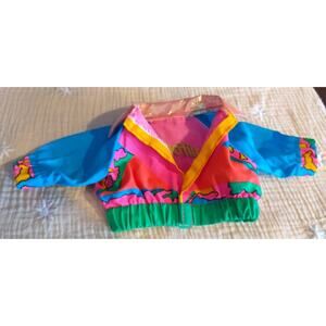 90s 80s Cabbage Patch Windbreaker Jacket Vintage Colorful California unique